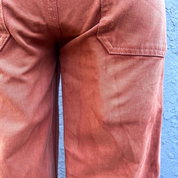 Vintage 70s Levis Patch Pocket Cropped Jeans in Peach Orange Size Xs/S Size 28 - Picture 5 of 9